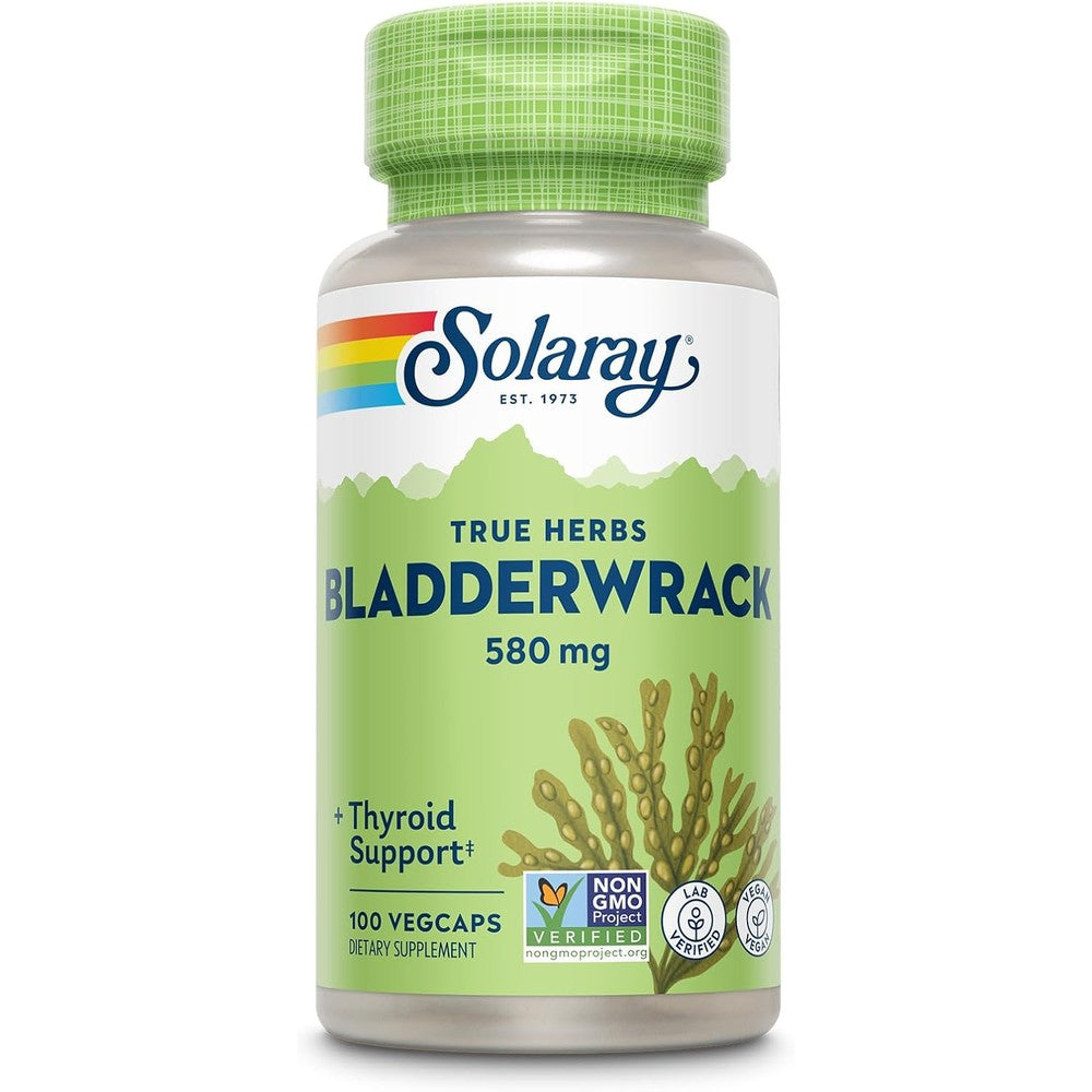 Solaray Bladderwrack 580mg capsules bottle front view