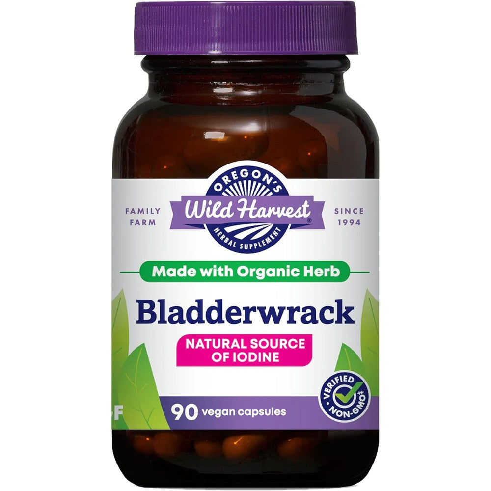 Oregon's Wild Harvest Bladderwrack organic vegan capsules front view