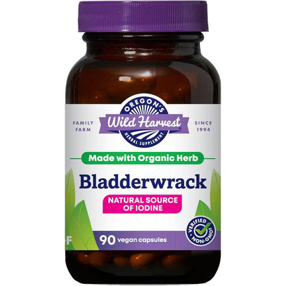 Oregon's Wild Harvest Bladderwrack organic vegan capsules front view