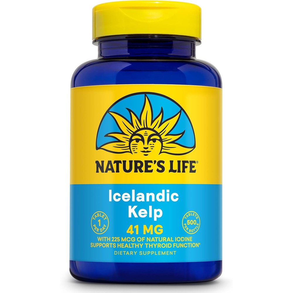 Nature's Life Icelandic Kelp 41mg tablet bottle front view