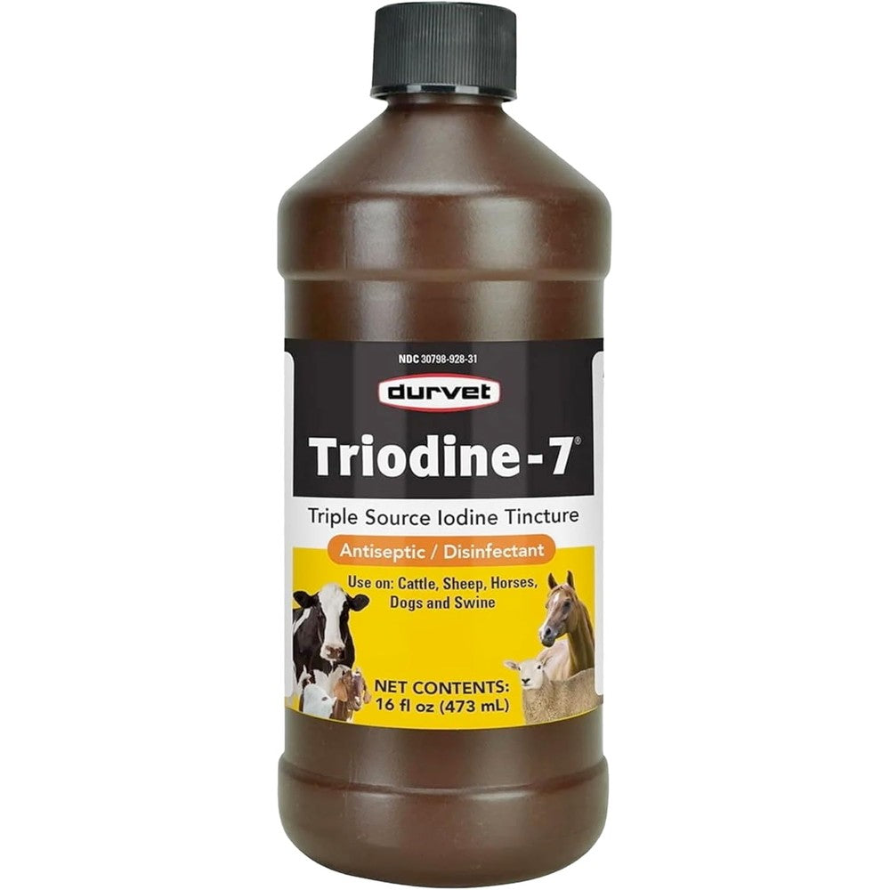 Durvet Triodine-7 antiseptic disinfectant 16 fluid ounce bottle front view
