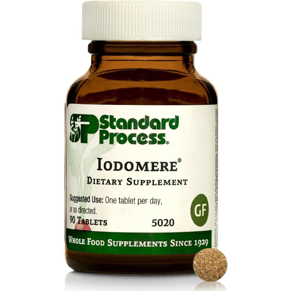 Standard Process Iodomere 90 Tablets front view for thyroid support