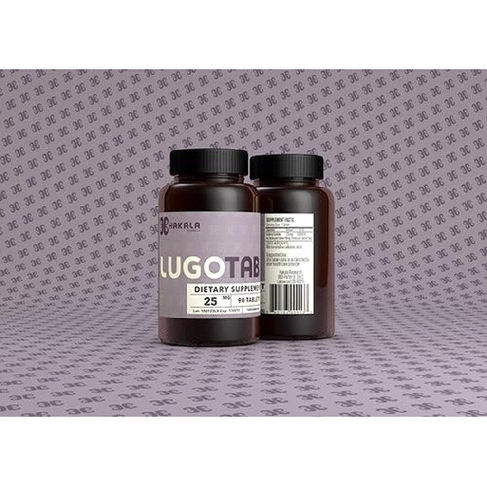 LugoTab 25mg Iodine and Potassium Iodide 90 tablets bottle front view authentic dietary supplement
