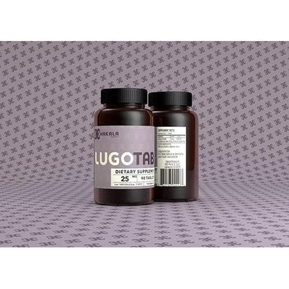 LugoTab 25mg Iodine and Potassium Iodide 90 tablets bottle front view authentic dietary supplement
