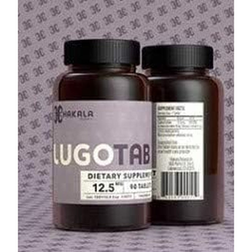 Hakala Research LugoTab 12.5mg 90 Tablets front bottle view for authentic thyroid support supplement India