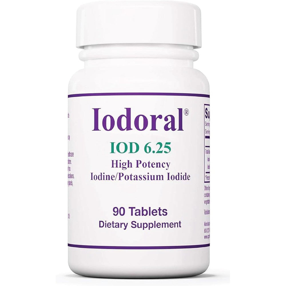 Optimox Iodoral 6.25 mg bottle front view for thyroid support