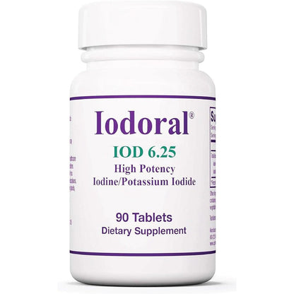 Optimox Iodoral 6.25 mg bottle front view for thyroid support
