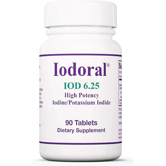 Optimox Iodoral 6.25 mg bottle front view for thyroid support