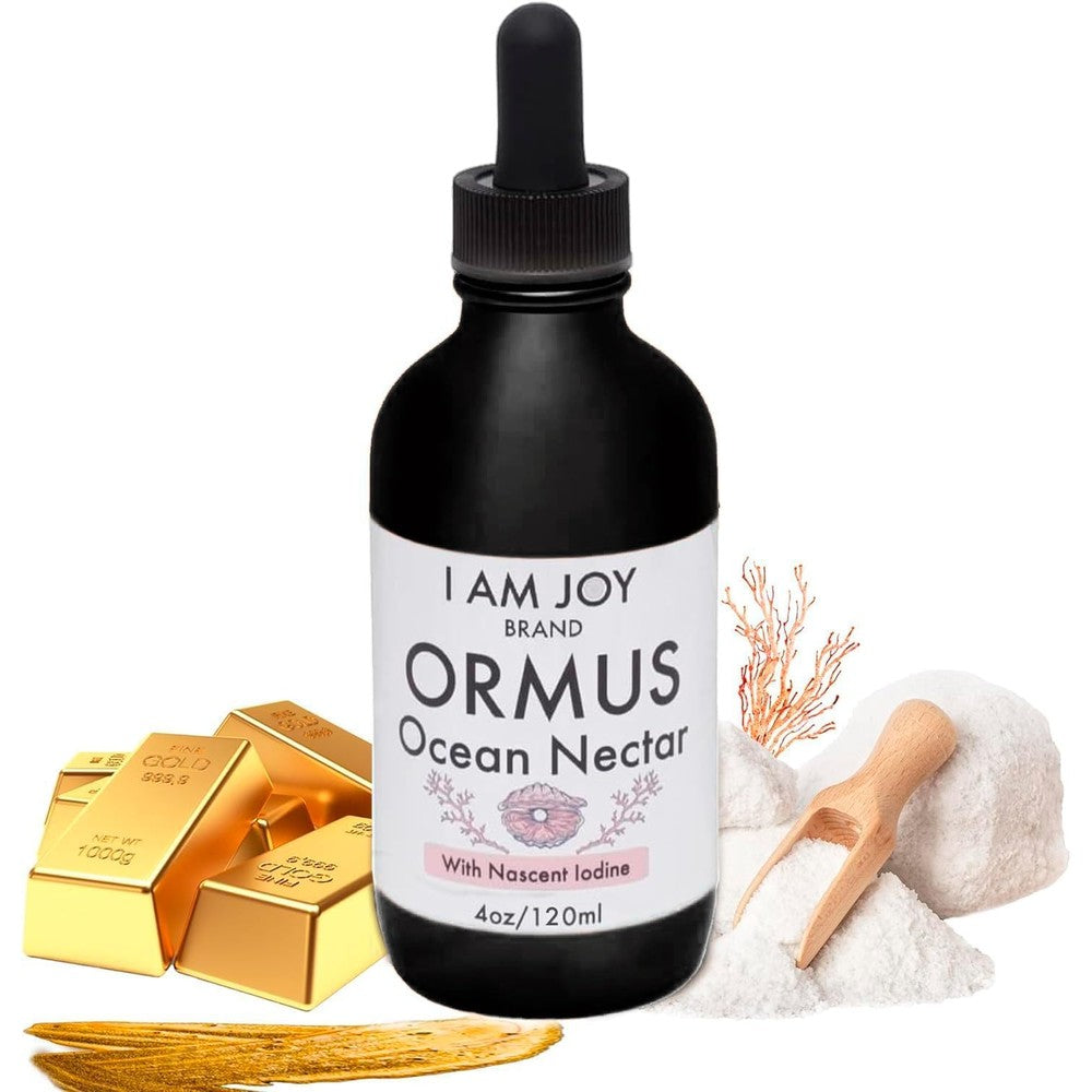 I Am Joy Co Ormus Ocean Nectar Monoatomic Gold 4 Fluid Ounce bottle front view