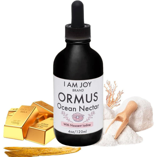 I Am Joy Co Ormus Ocean Nectar Monoatomic Gold 4 Fluid Ounce bottle front view