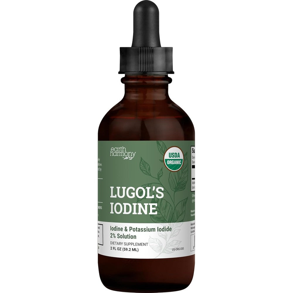 Earth Harmony Lugols Iodine 2 Percent Solution front bottle view