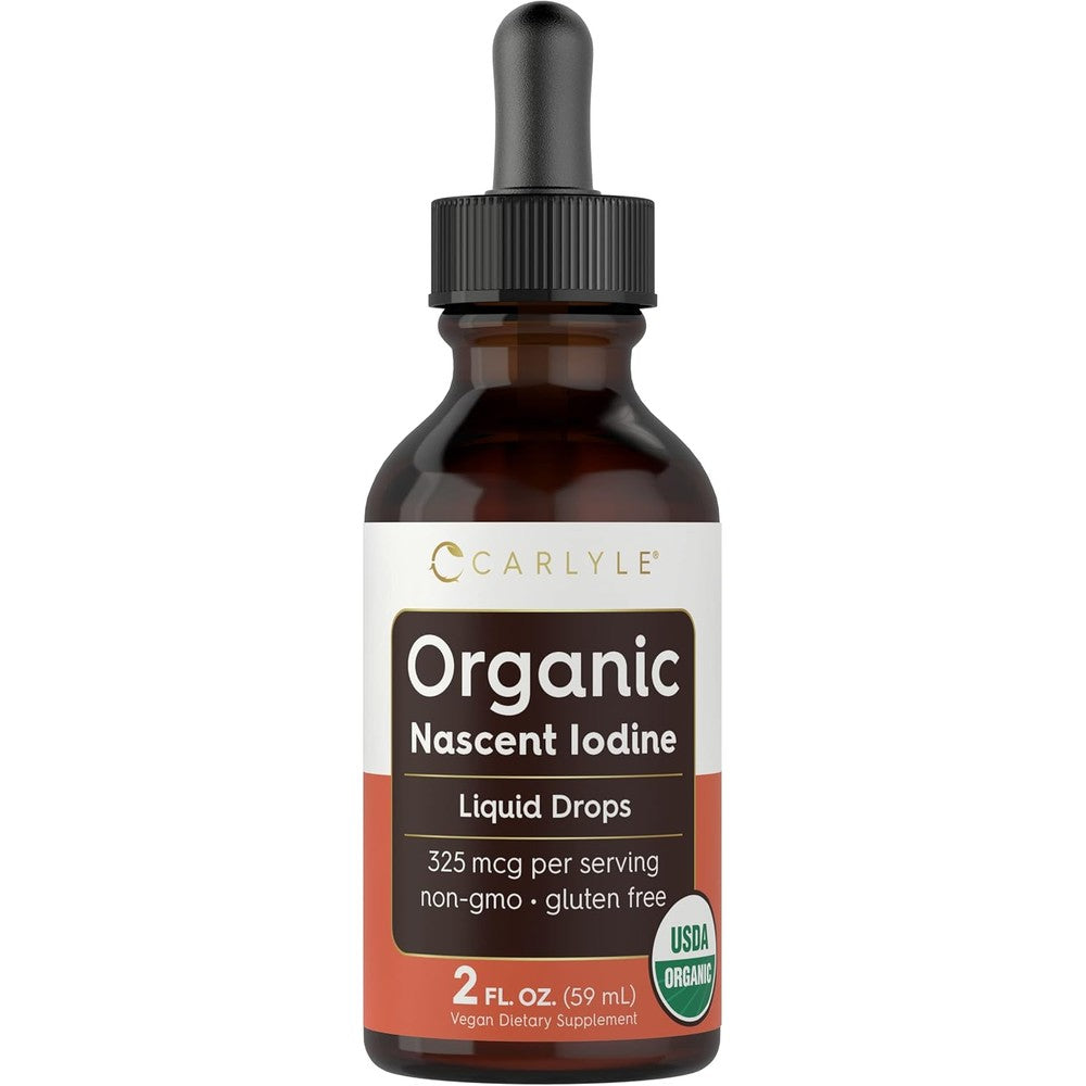 Carlyle Organic Nascent Iodine Liquid Drops front bottle view