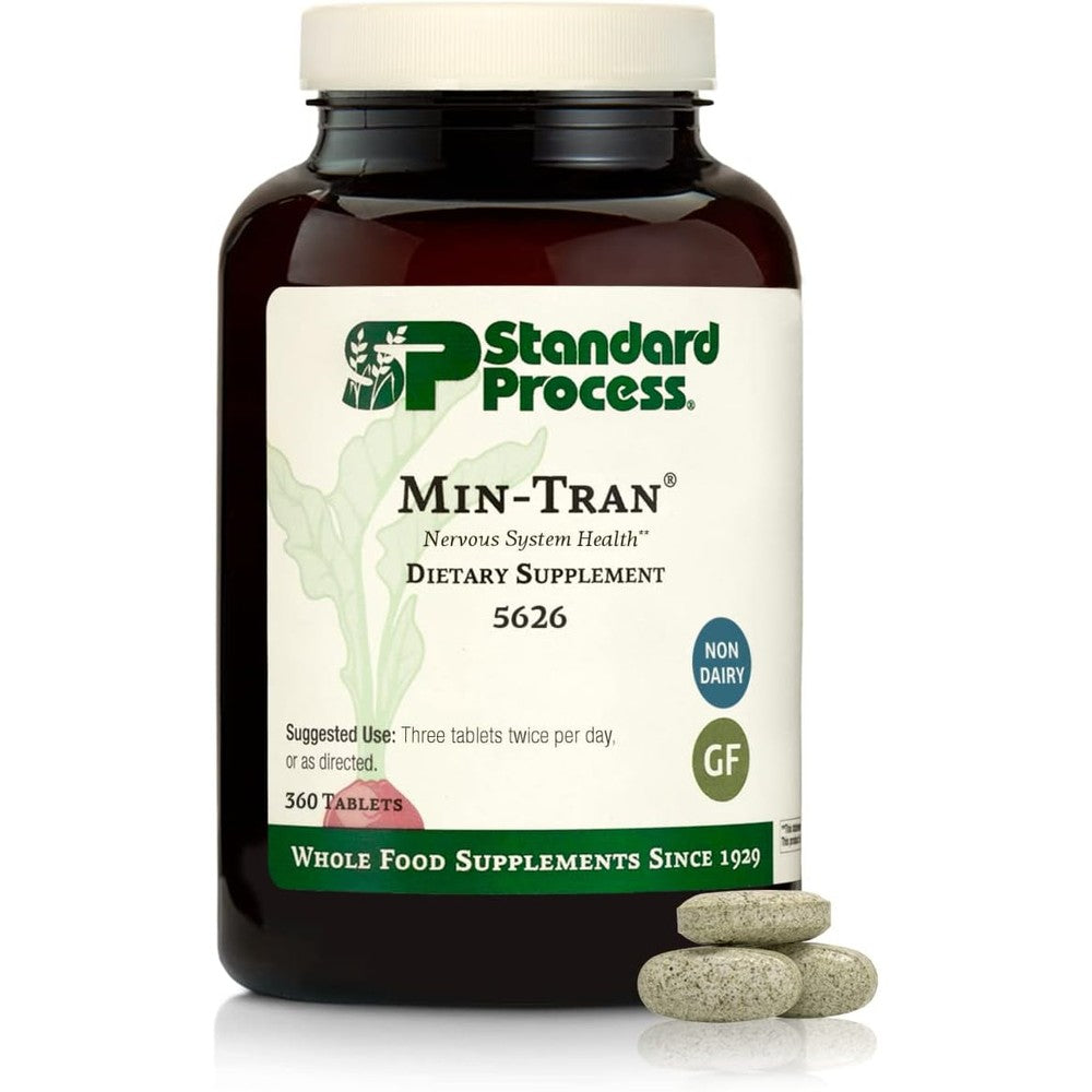 Standard Process Min-Tran nervous system health supplement front view