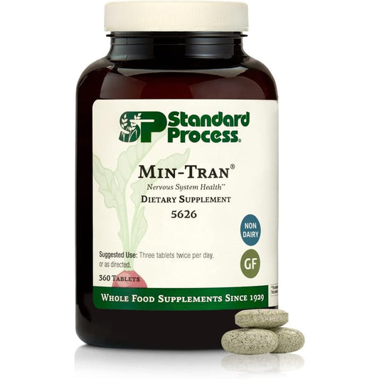 Standard Process Min-Tran nervous system health supplement front view