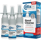 Cofixrx povidone iodine nasal cleanse spray front view bottle and box