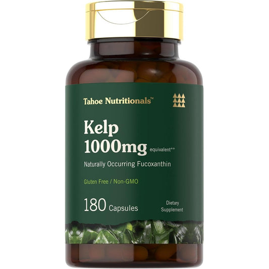 Tahoe Nutritionals Kelp Supplement 180 capsules bottle front view