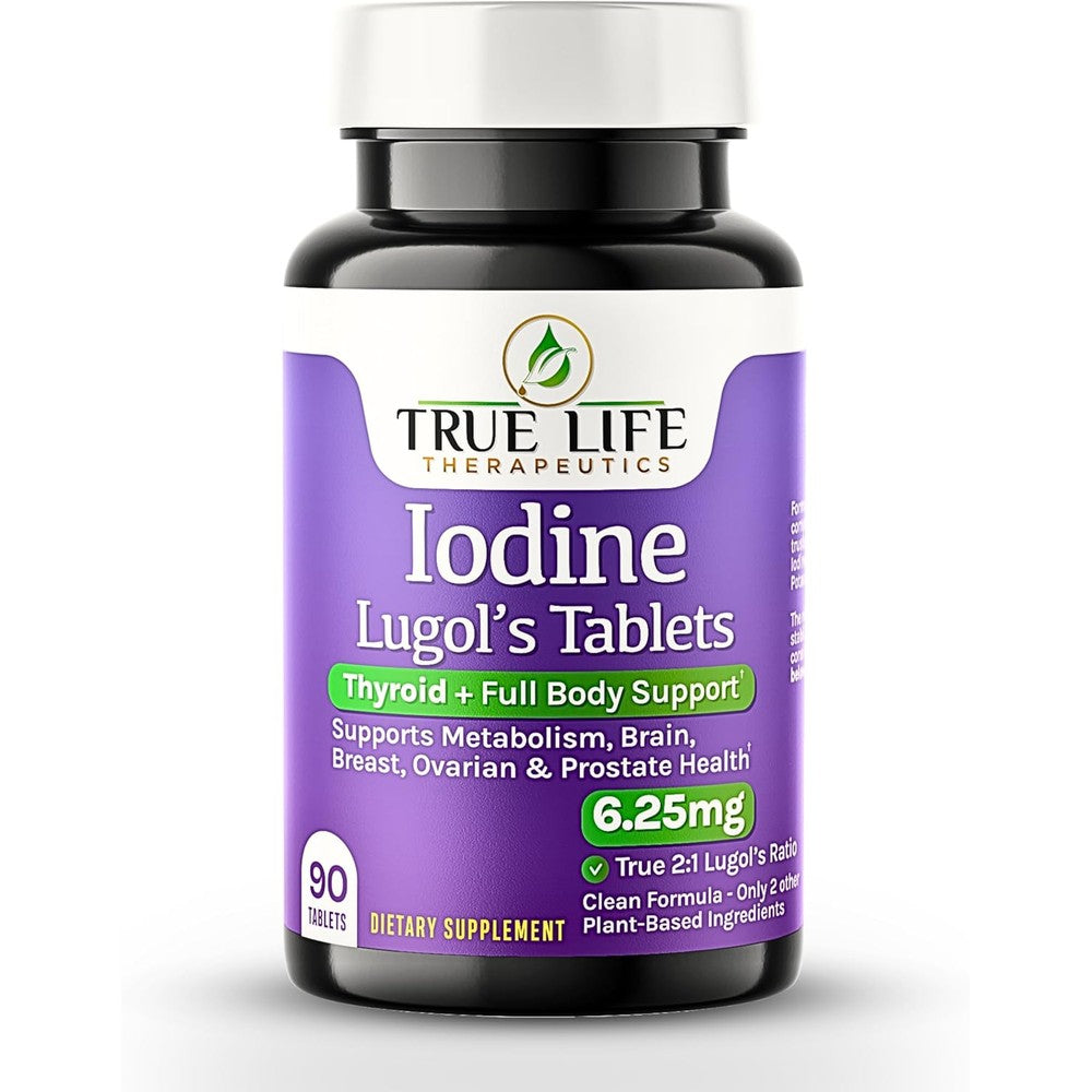 True Life Therapeutics Lugol's Iodine tablets front of bottle
