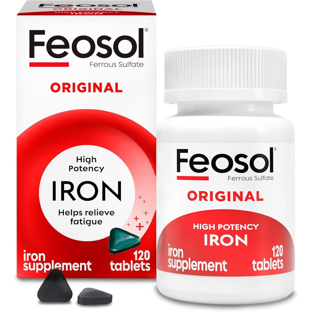 Feosol Original Iron Supplement front bottle view for daily energy support