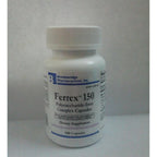 Breckenridge Ferrex 150 Polysaccharide Iron Complex Capsules front view bottle