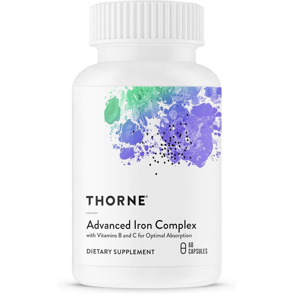 Thorne Advanced Iron Complex 60 Capsules front view premium dietary supplement