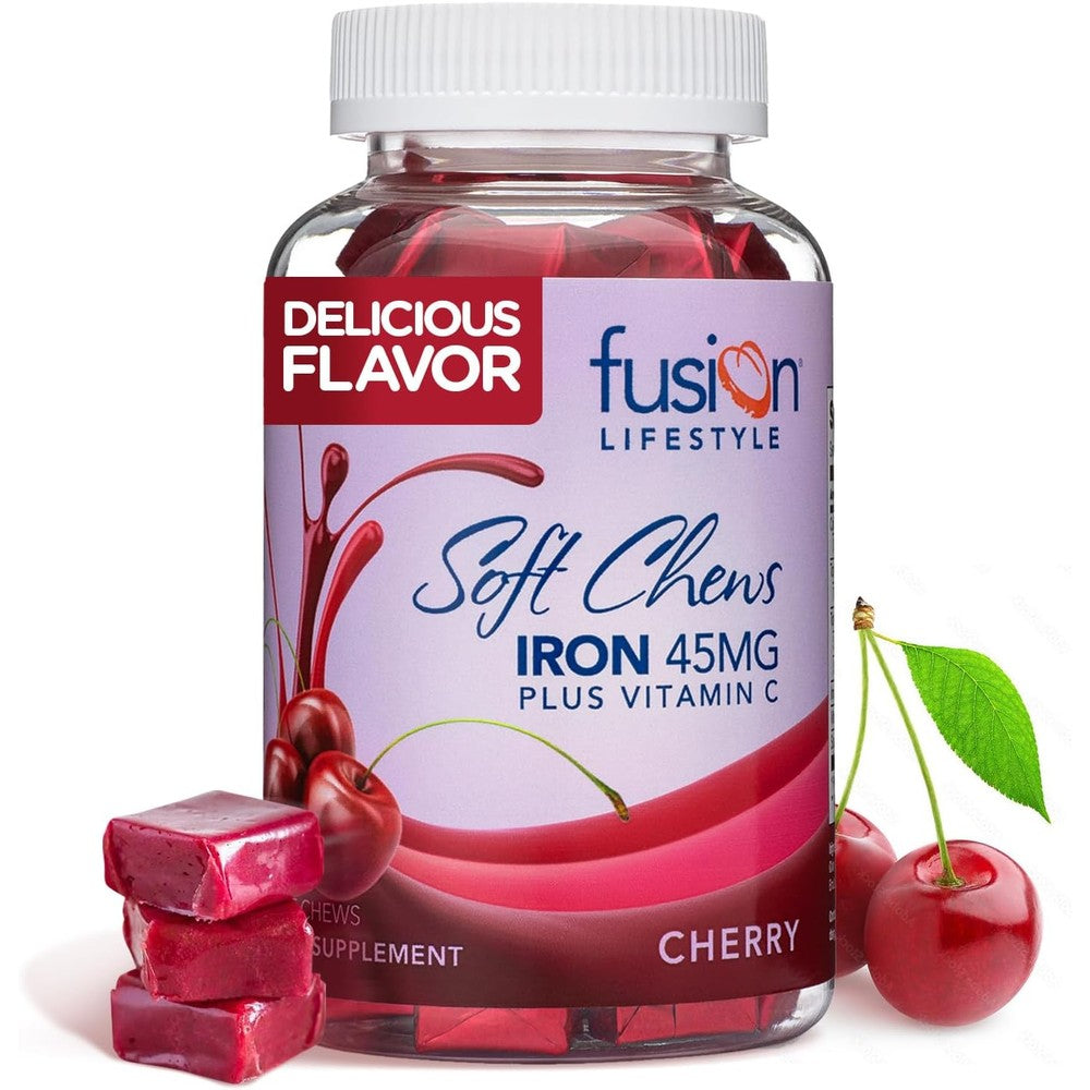 Bariatric Fusion Lifestyle Chewable Iron Supplement bottle front view for anemia support