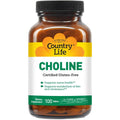 Country Life Choline 266mg tablets front view bottle packaging