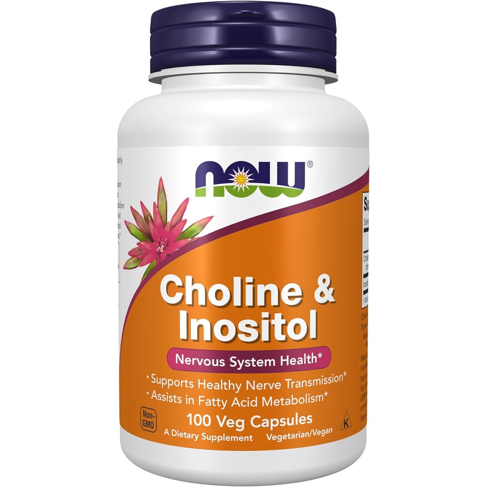 Now Foods Choline And Inositol 500 Milligrams Front View