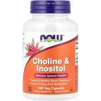 Now Foods Choline And Inositol 100 Capsules front view bottle supplement