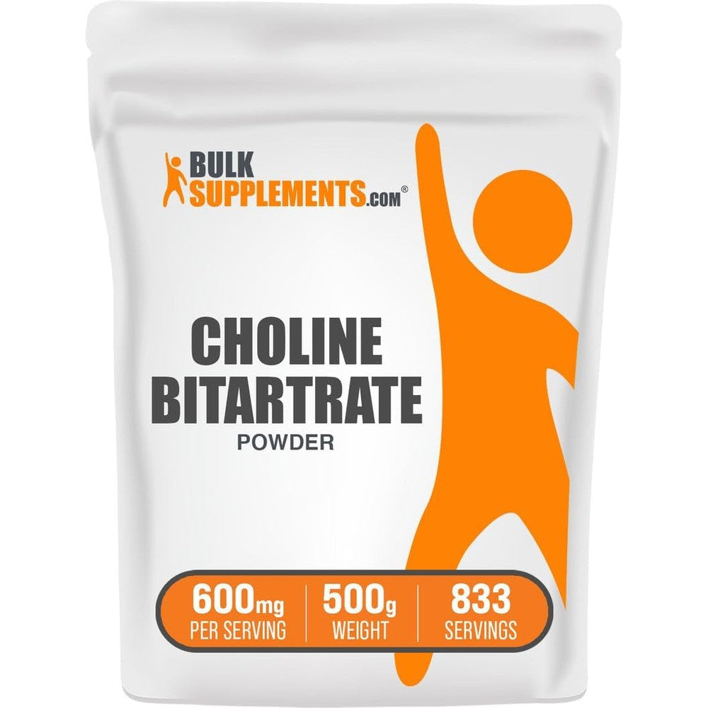 BulkSupplements Choline Bitartrate Powder 500g front packaging
