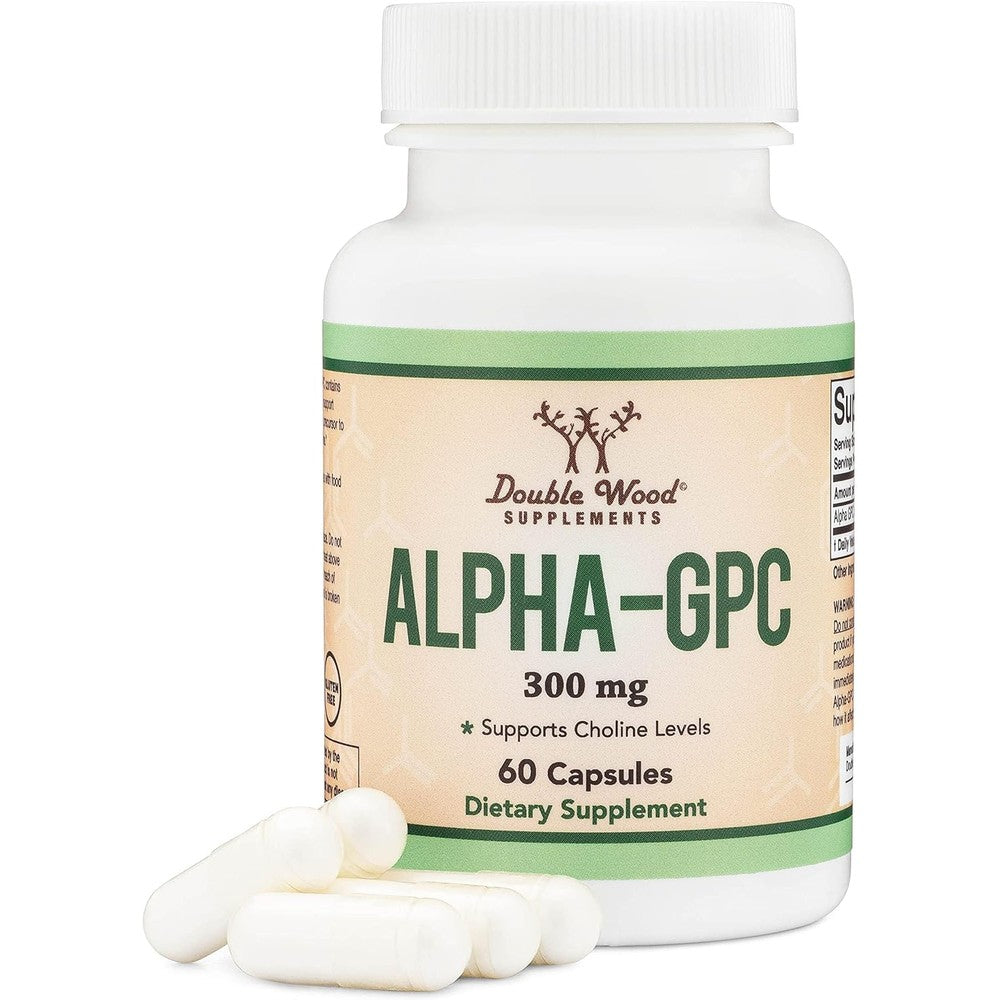 Double Wood Supplements Alpha GPC Choline front bottle view