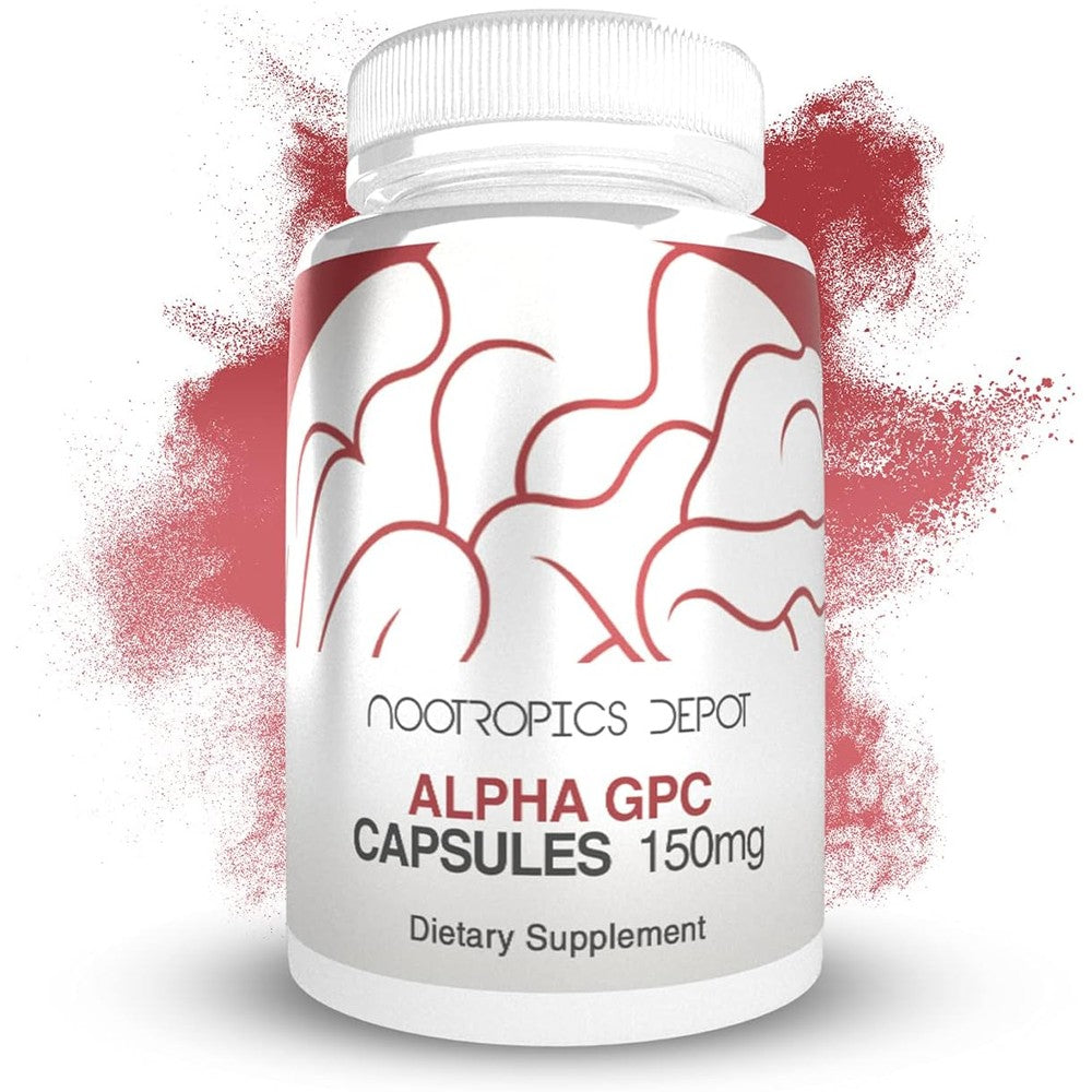 Nootropics Depot Alpha GPC 150mg 60 Capsules front view bottle