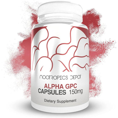 Nootropics Depot Alpha GPC 150mg 60 Capsules front view bottle