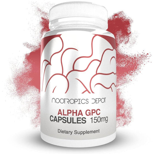 Nootropics Depot Alpha GPC 150mg 60 Capsules front view bottle