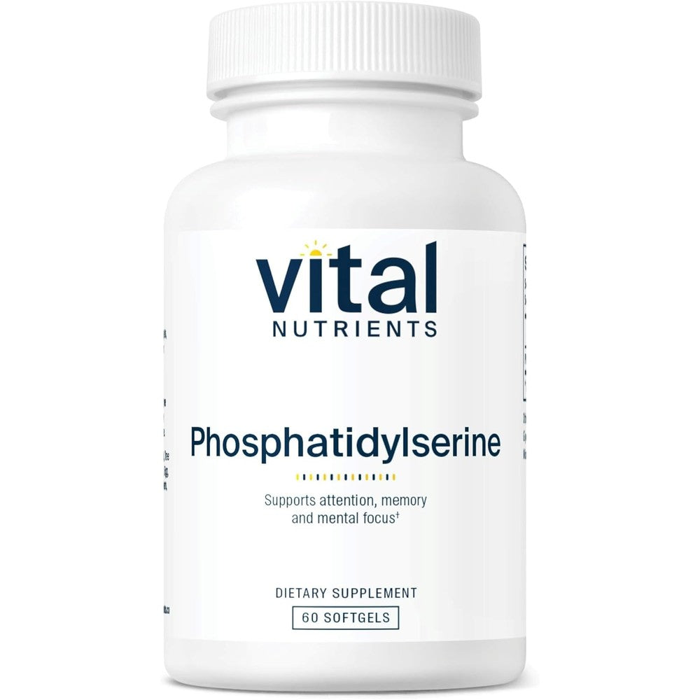 Vital Nutrients Phosphatidylserine 150 mg 60 Softgels front bottle view