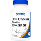 Nutricost CDP Choline 300mg front bottle view