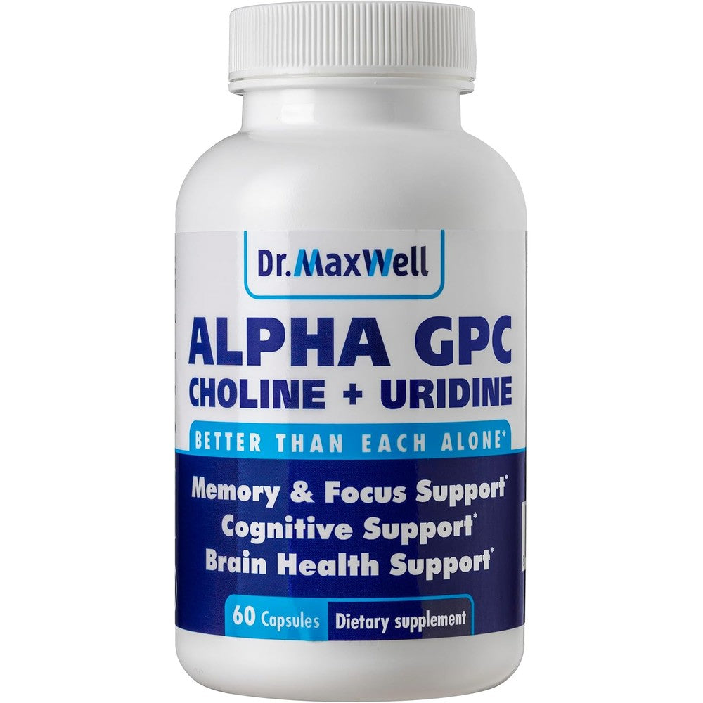Dr. Maxwell Alpha GPC and Uridine Choline Enhancer bottle front view
