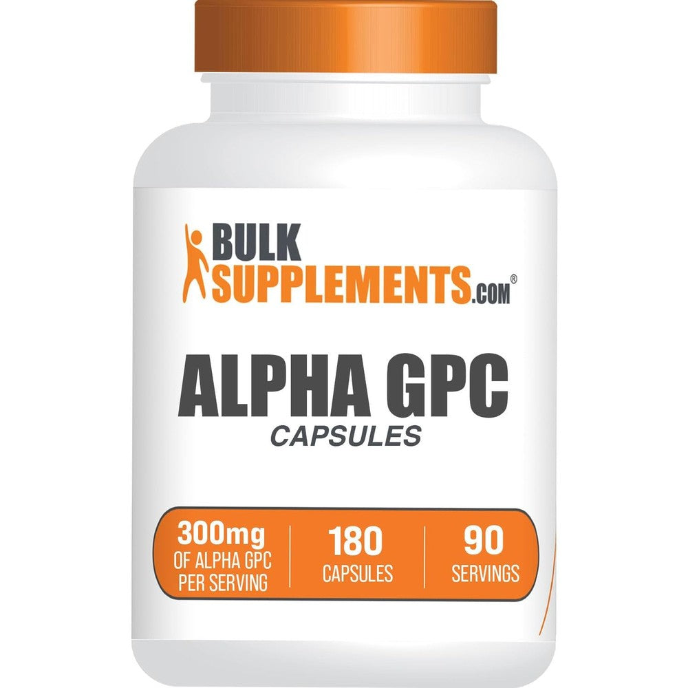 BulkSupplements Alpha GPC 300mg capsules bottle front view