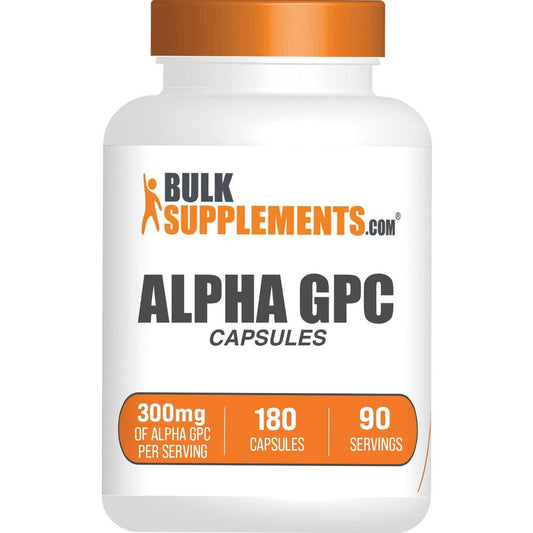 BulkSupplements Alpha GPC 300mg capsules bottle front view