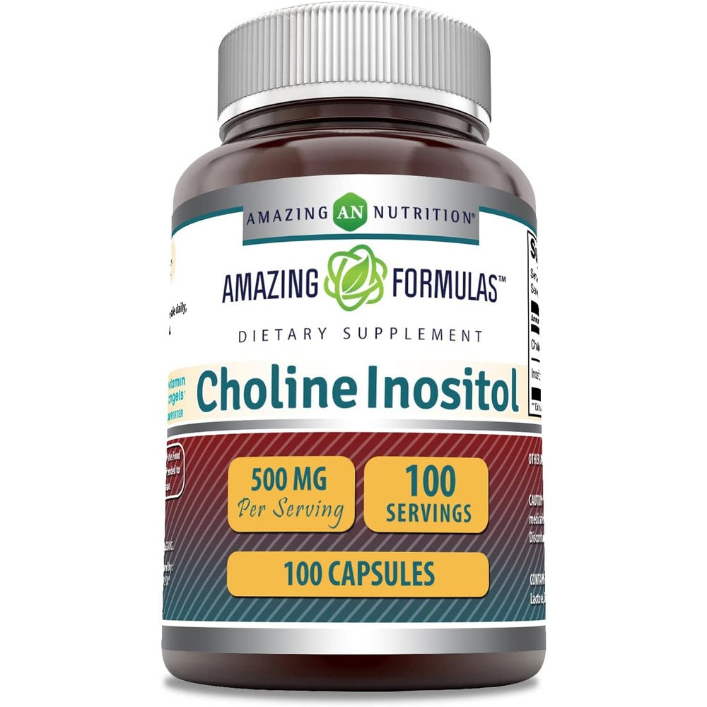 Amazing Nutrition Choline And Inositol 500 Milligrams supplement bottle front view