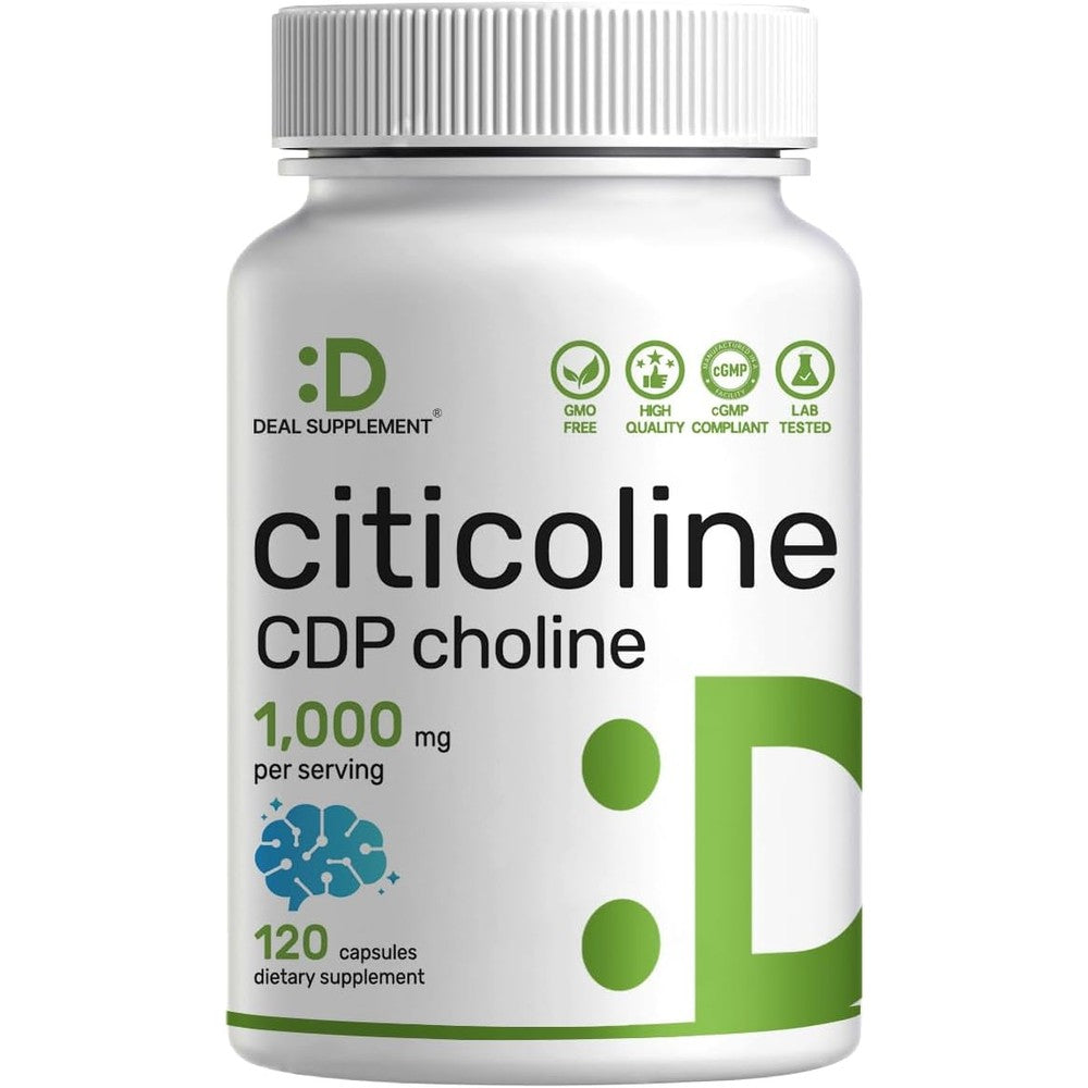 Deal Supplement Citicoline CDP Choline 1000mg bottle front view