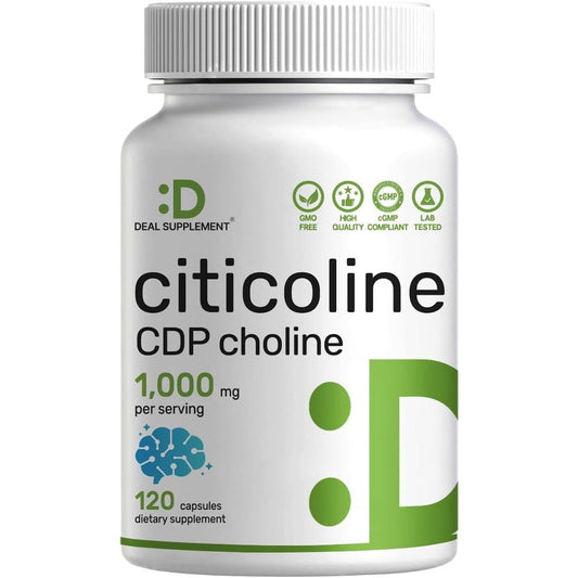 Deal Supplement Citicoline CDP Choline 1000mg bottle front view