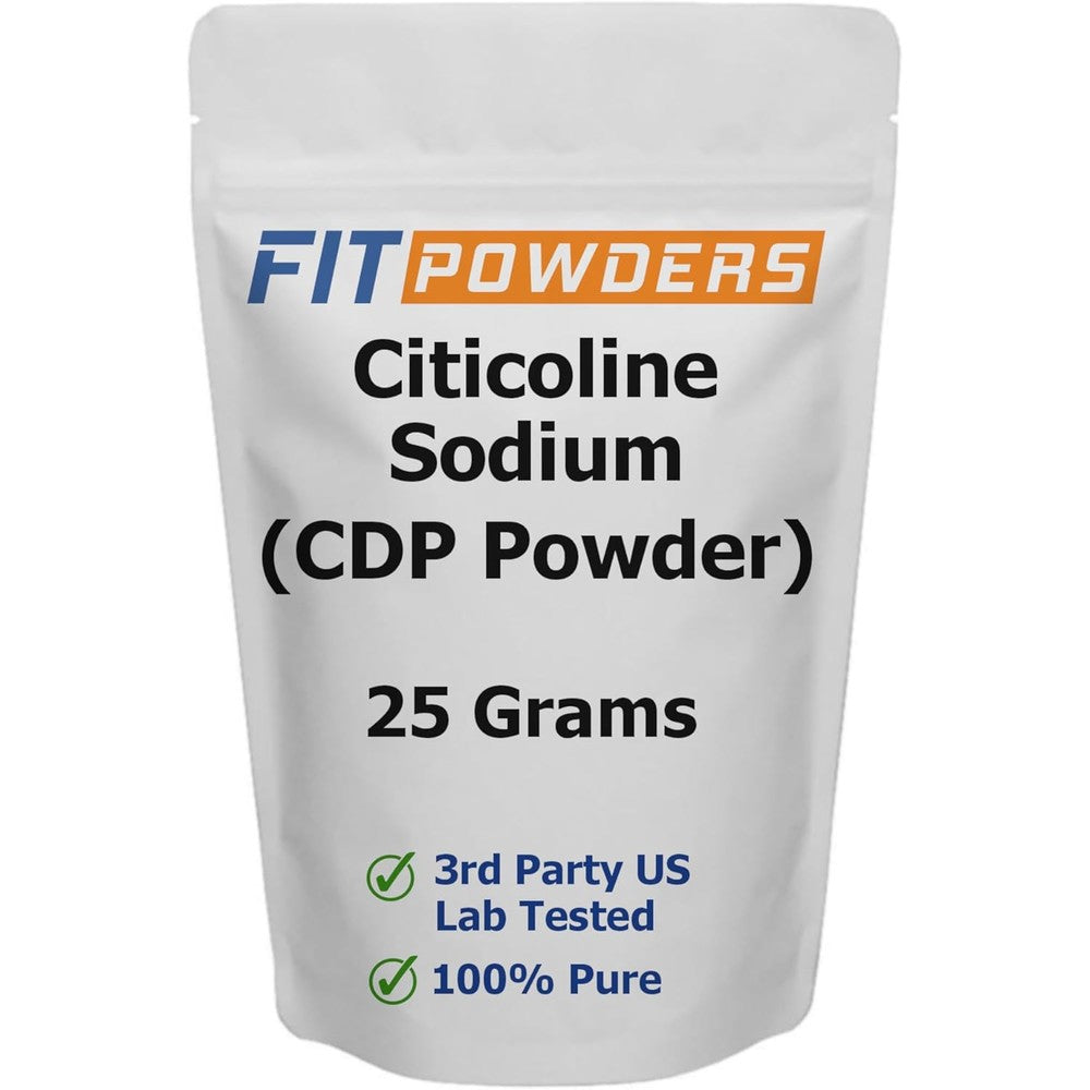 Fitpowders Pure Citicoline CDP Choline Powder front view packaging