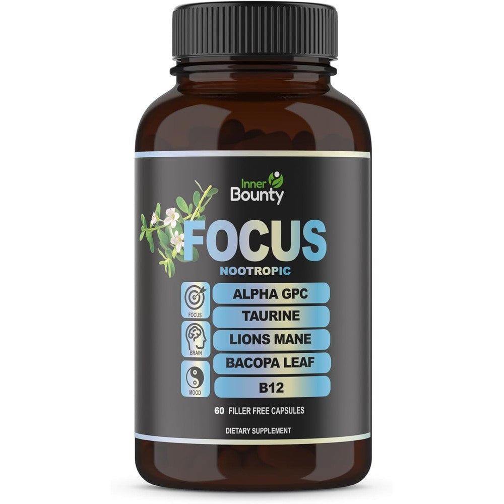 Inner Bounty Focus 14-in-1 Nootropic Supplement front view