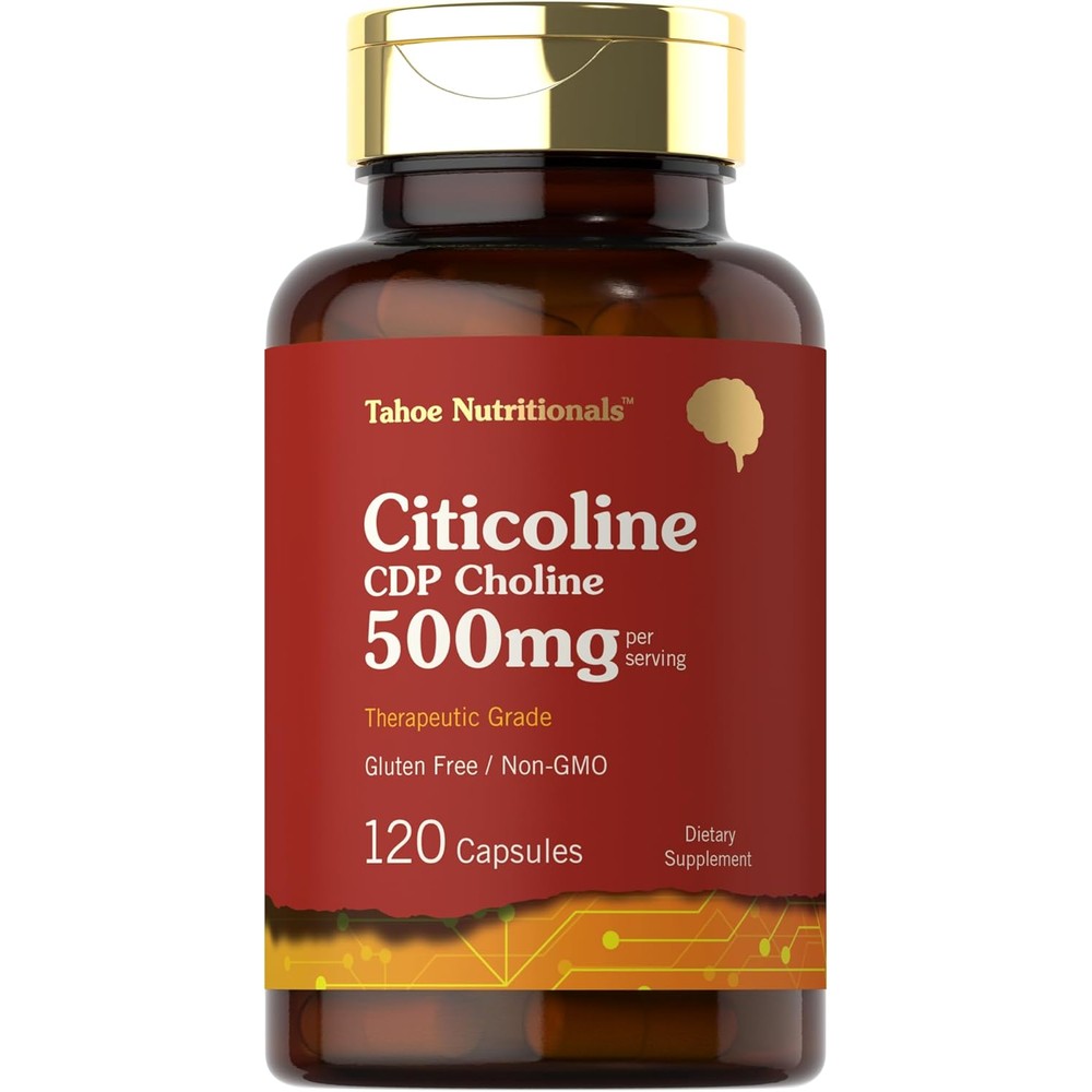 Tahoe Nutritionals Citicoline 500mg 120 Capsules front view