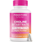 Pink Stork Prenatal Choline 550mg bottle front view