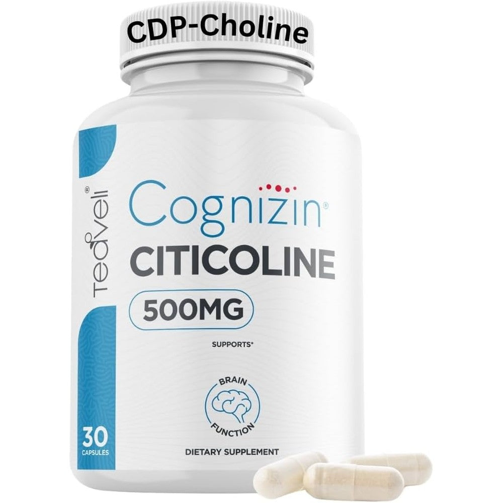 Teaveli Cognizin Citicoline 500mg capsules front view