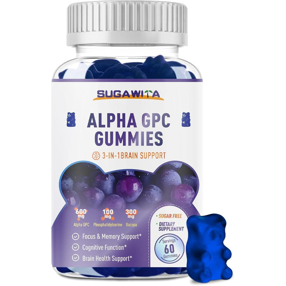 Sugawita Alpha GPC Choline Gummies front view packaging