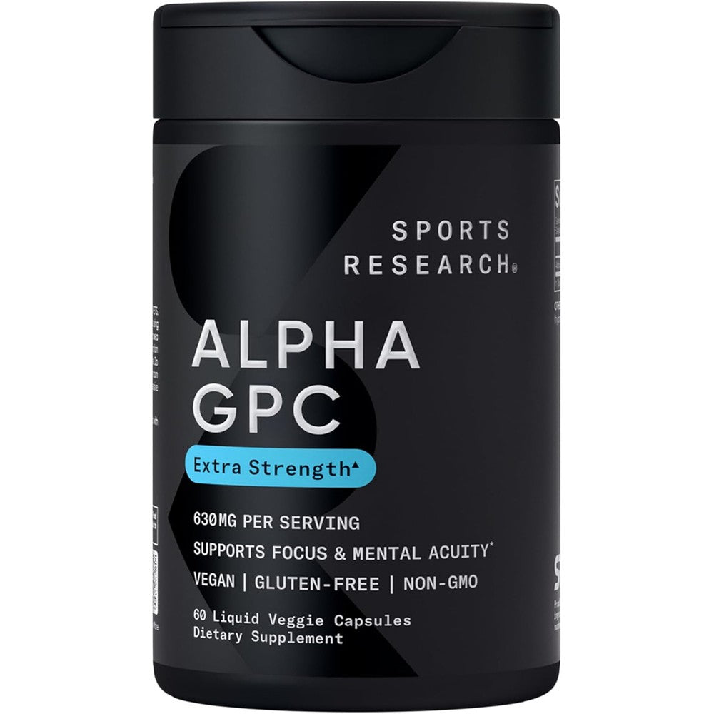 Sports Research Alpha GPC 630mg bottle front view
