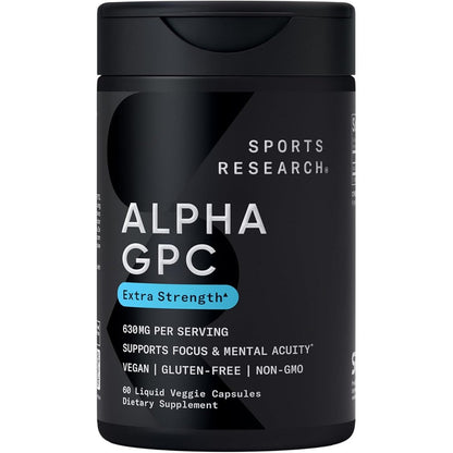Sports Research Alpha GPC 630mg bottle front view