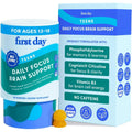 First Day Teen Brain and Focus Supplement Gummies front bottle view for study support